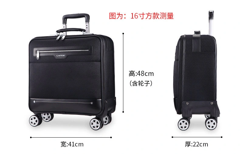 16"20"22" Inch Waterproof Oxford PU Leather Wheeled Trolley Business Travel Luggage Boarding Suitcase Bag Case (CY9957)