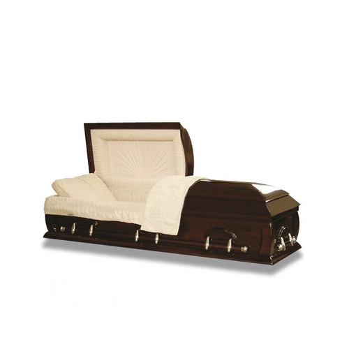 Wholesale Export Luxury Wicker Handmade Pillow Coffin Funeral Cross Prices Silver Handles Funeral Accessories Copper Coffin