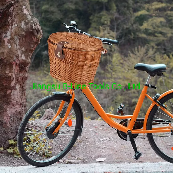 Cesta delantera de bicicleta Cesta de picnic de mimbre